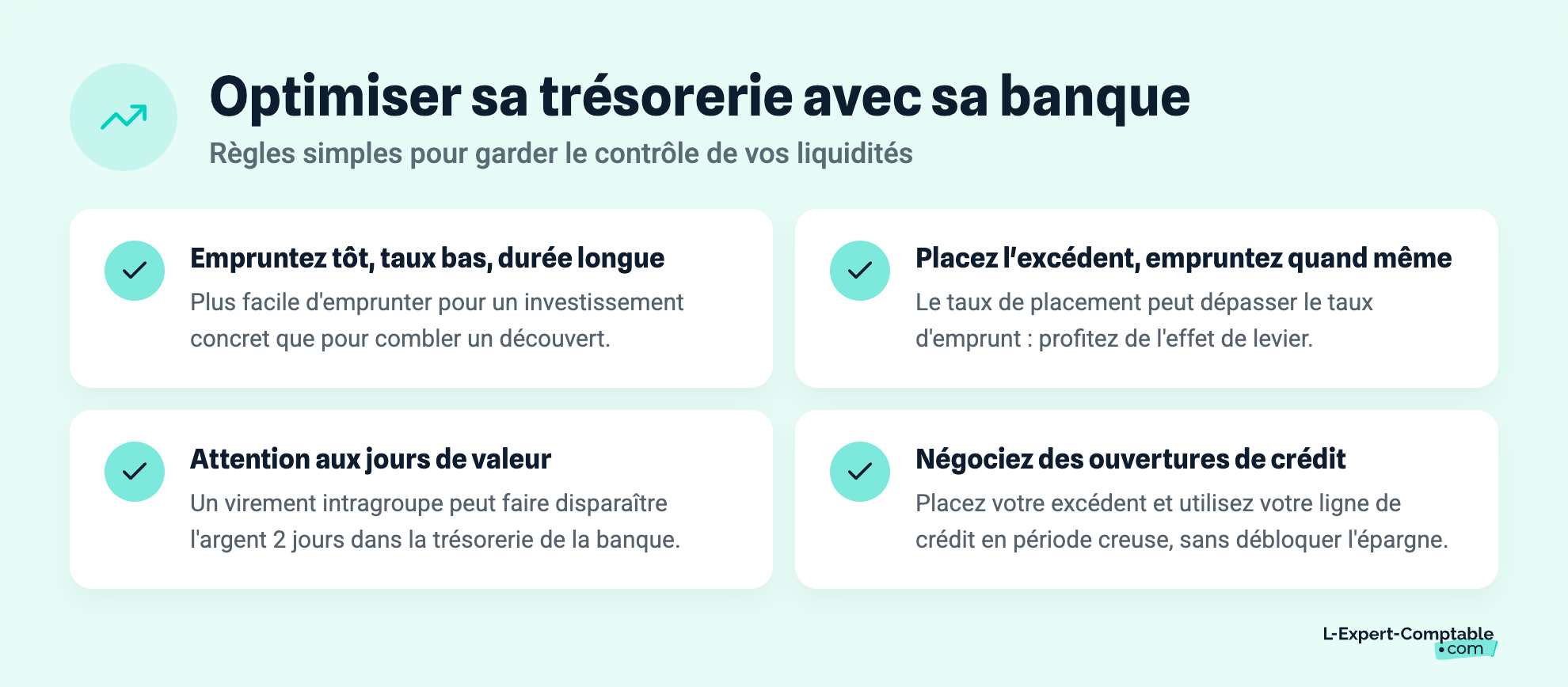 Optimiser sa trésorerie avec sa banque